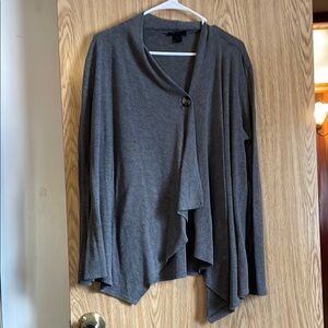 Gray Draped Cardigan
